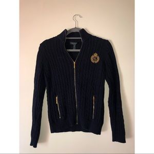 Ralph Lauren Zip-up Sweater Size: Petite medium